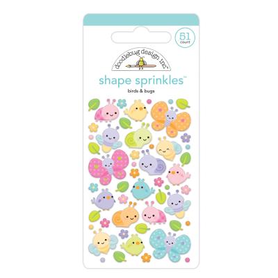 Doodlebug Fairy Garden Sticker - Birds & Bugs